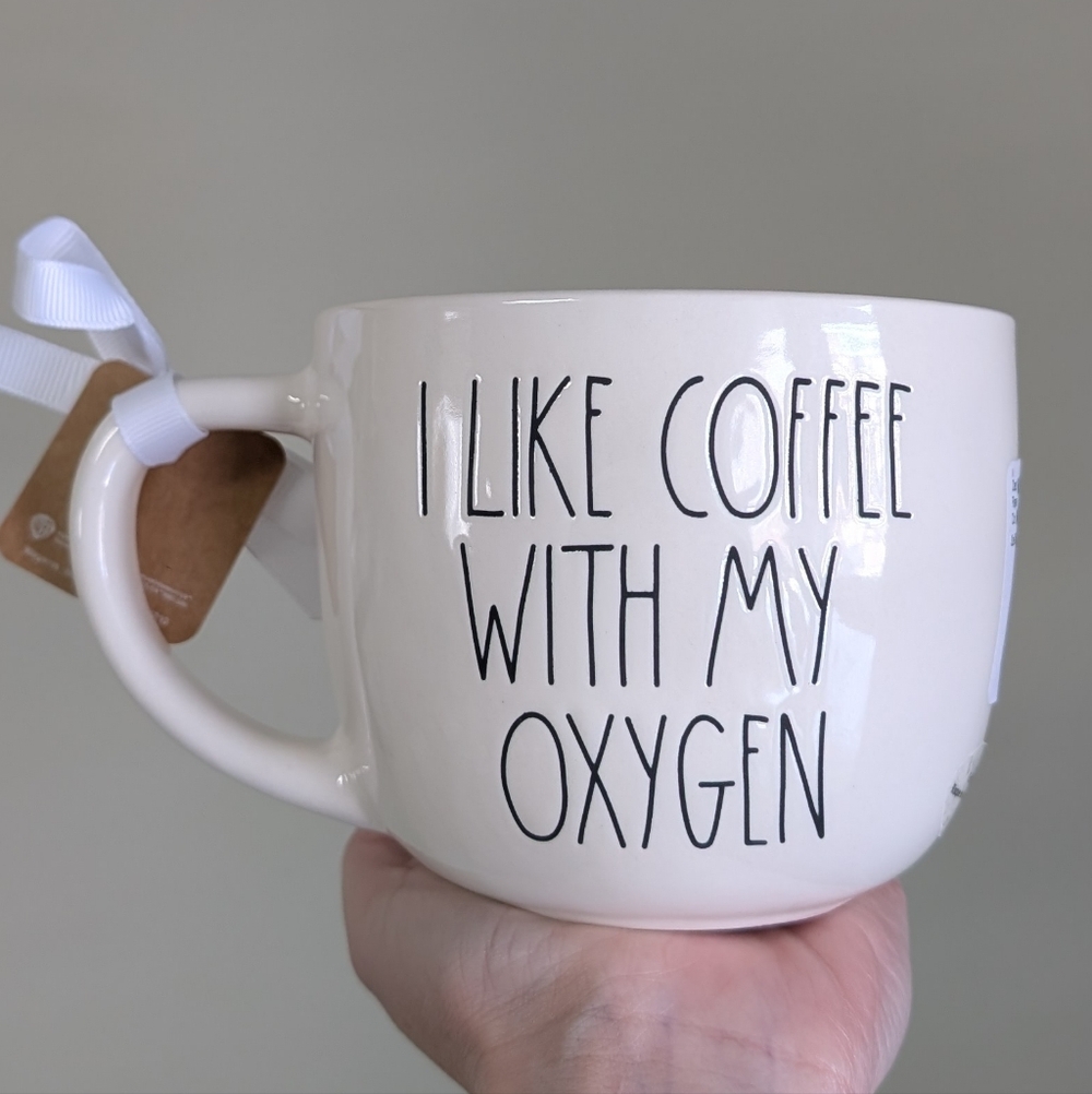 Rae Dunn x Gilmore Girls I LIKE COFFEE WITH MY OXYGEN Double Sided Luke's Mug ☕ - Picture 4 of 9